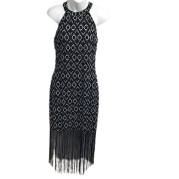 Unique Fabulous H&M COACHELLA Halter Evening Dress with Long Shag Size 2 - Picture 11 of 11